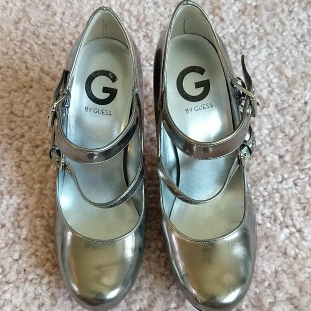 Guess silver heels